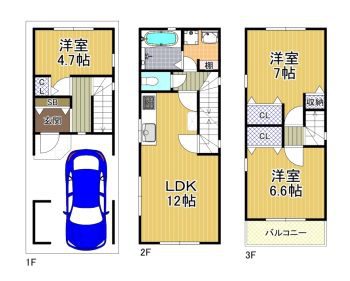 [新築]戸建 3LDK 仲介手数料半額対象 駐車1台可 フラット35S対応 大阪市住之江区御崎1丁目