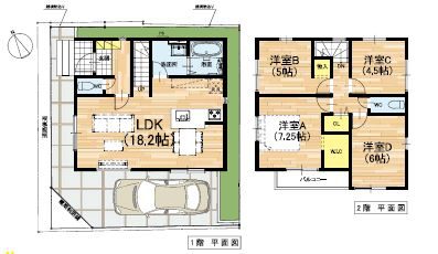 [新築]戸建 4LDK 駐車1台可 角地 堺市西区浜寺石津町西4丁