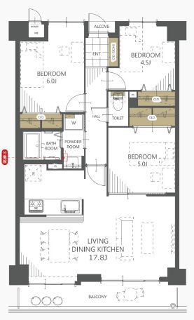 ユニライフ堺・宿院1103号室 3LDK 仲介手数料半額対象 リフォーム中 堺市堺区大町西3丁