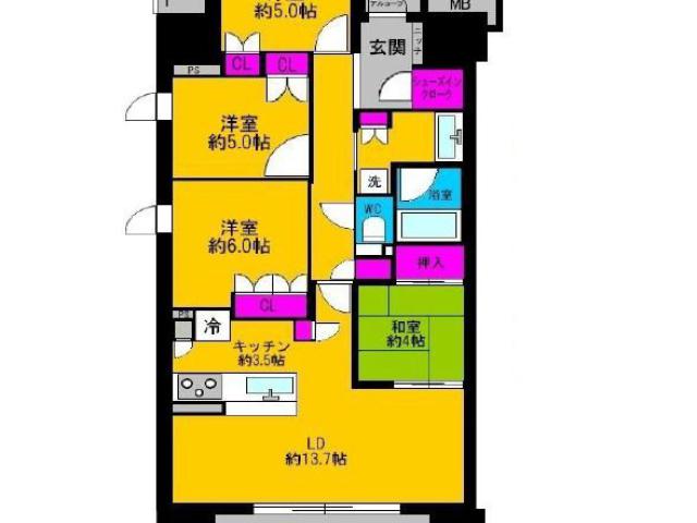 オーナーチェンジ物件 大阪ベイレジデンス5階部分 4LDK 表面利回り約3.3% 大阪市住之江区南港北1丁目
