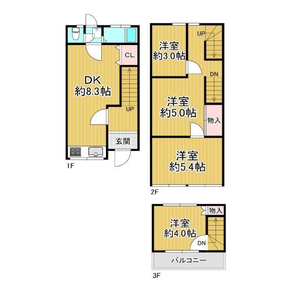 オーナーチェンジ物件 中古テラス 4DK 表面利回り7.95% 堺市堺区香ヶ丘町4丁